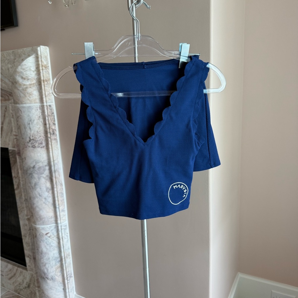Marysia Navy Venus Top and Skirt Workout Set